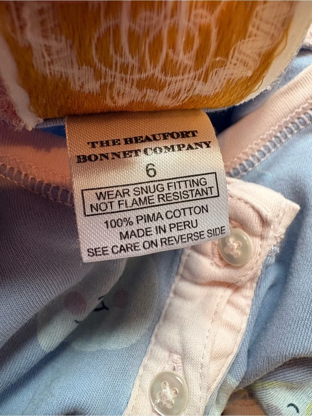 The Beaufort Bonnet Company Light Blue Owl & Moon Pajama Set with Pink Cuffs